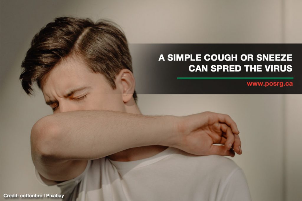 A simple cough or sneeze can spred the virus