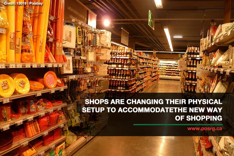 Shops are changing their physical setup to accommodate the new way of shopping