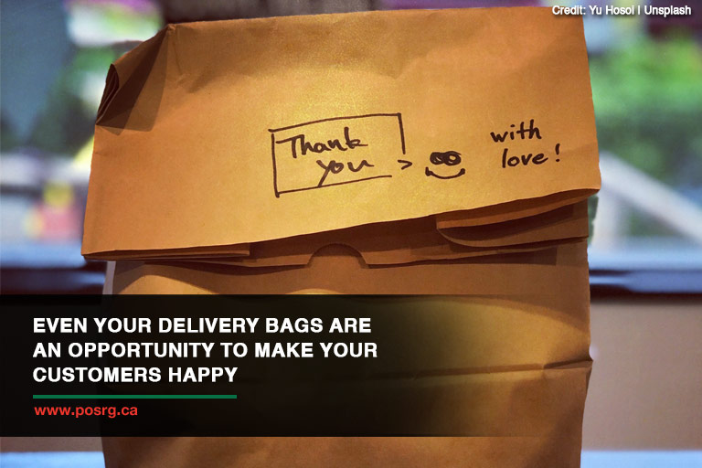 Even your delivery bags are an opportunity to make your customers happy