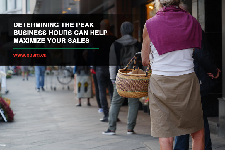 Determining the peak business hours can help maximize your sales