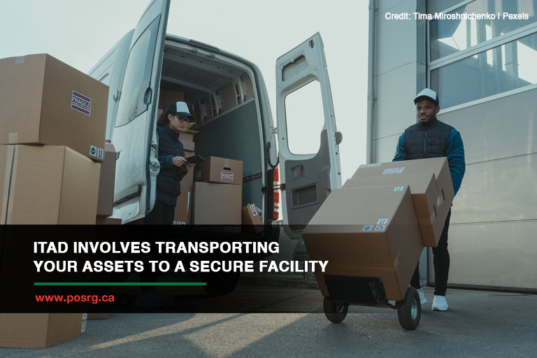 ITAD involves transporting your assets to a secure facility